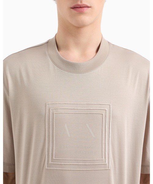 ARMANI EXCHANGE(アルマーニエクスチェンジ)の「【A|X アルマーニ エクスチェンジ】AXロゴ 半袖クルーネックTシャツ/REGULAR(Tシャツ/カットソー・メンズ・ダークネイビー/ホワイト/ベージュ・MEDIUM/LARGE/X-LARGE/X-SMALL/SMALL/XX-LARGE)」の9枚目の写真