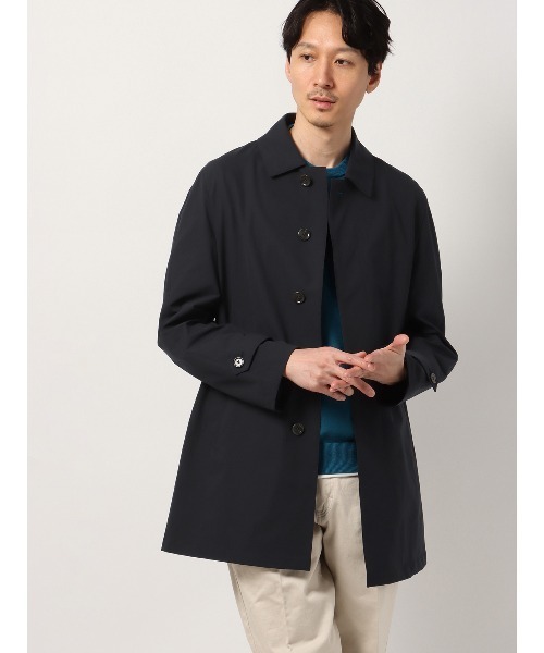 SUIT SQUARE（スーツスクエア）の「最高コート ステンカラーコート 撥水 防シワ 軽量 ポリエステル 無地（ステンカラーコート・メンズ・ベージュ系/ネイビー系/ブルー系・M/S/LL/L）」の2枚目の写真