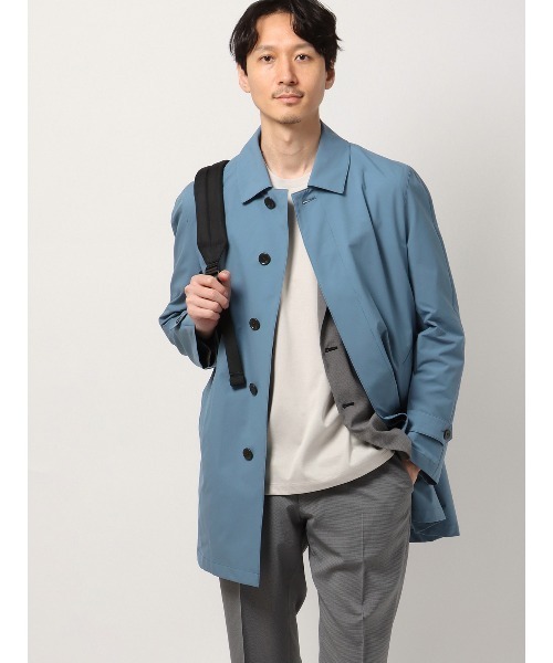 最高コート ステンカラーコート 撥水 防シワ 軽量 ポリエステル 無地