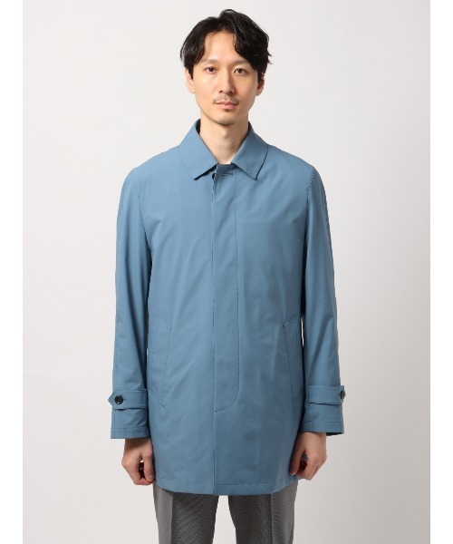 最高コート ステンカラーコート 撥水 防シワ 軽量 ポリエステル 無地