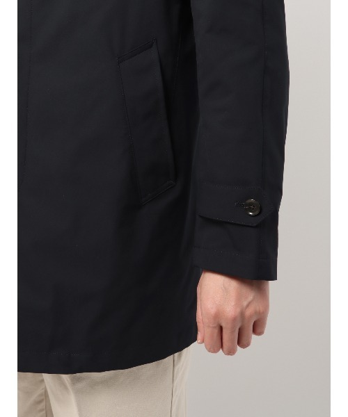 最高コート ステンカラーコート 撥水 防シワ 軽量 ポリエステル 無地