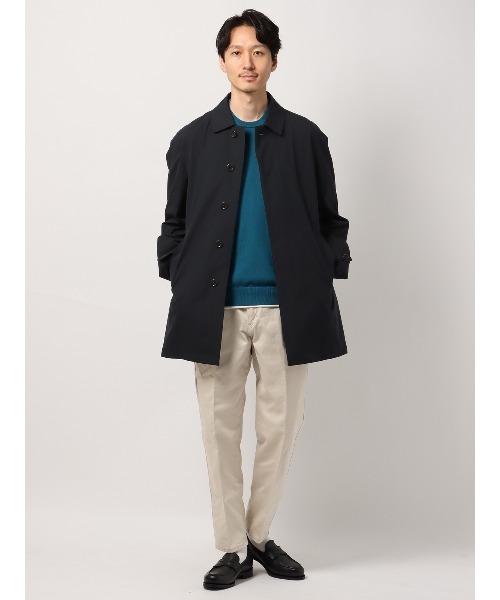 最高コート ステンカラーコート 撥水 防シワ 軽量 ポリエステル 無地