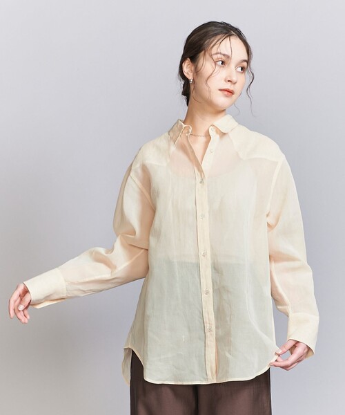 beauty&youth コットンシアーウエスタンシャツ BEAUTY&YOUTH UNITED ARROWS（ビューティーアンドユース