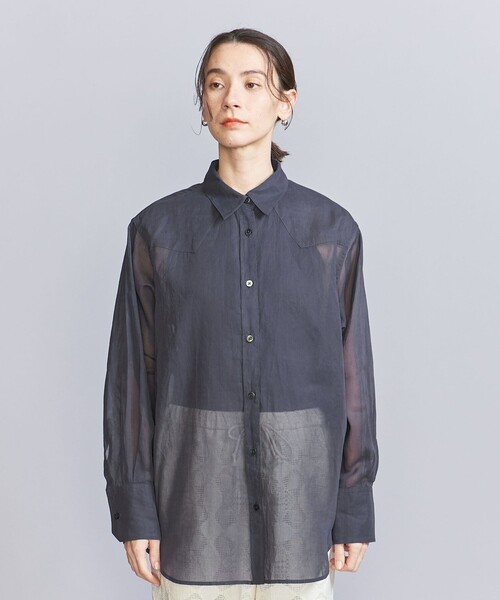 beauty&youth コットンシアーウエスタンシャツ BEAUTY&YOUTH UNITED ARROWS（ビューティーアンドユース
