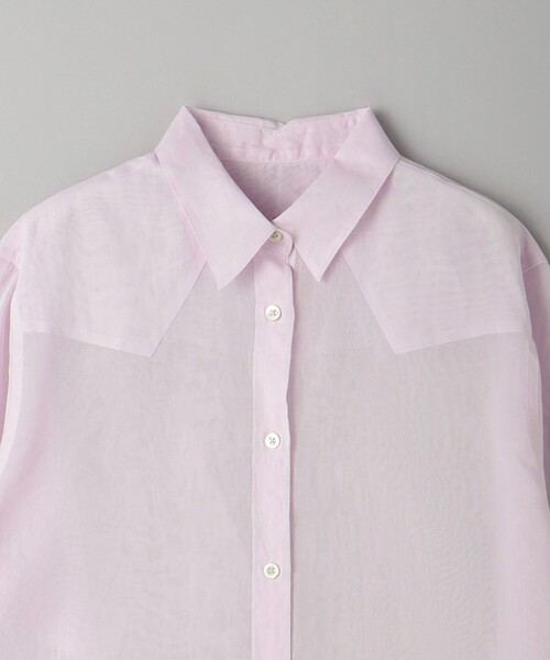 BEAUTY&YOUTH UNITED ARROWS（ビューティーアンドユースユナイテッドアローズ）の「コットンシアー ウエスタンシャツ（シャツ/ブラウス・レディース・オフホワイト/ダークグレー/ライトピンク・FREE）」の19枚目の写真