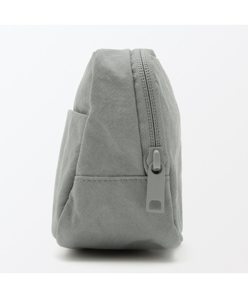 無印良品(ムジルシリョウヒン)の「リンクルナイロン 大きく開くポーチ L 約18×11.5×7cm(ポーチ・レディース・ダークグレー/ピンク/グレー・FREE)」の5枚目の写真