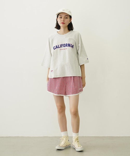 Champion（チャンピオン）の「MILKFED.×CHAMPION CALIFORNIA S/S TEE（Tシャツ/カットソー・レディース・ブラック/ライトブルー/オートミール/ライトパープル・S/M）」の7枚目の写真