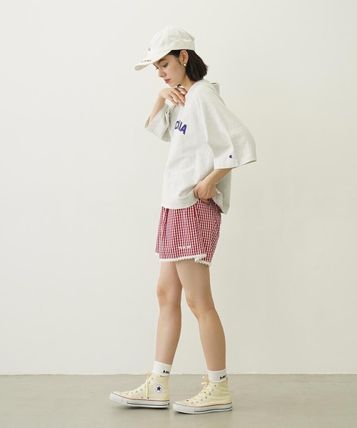 Champion（チャンピオン）の「MILKFED.×CHAMPION CALIFORNIA S/S TEE（Tシャツ/カットソー・レディース・ブラック/ライトブルー/オートミール/ライトパープル・S/M）」の11枚目の写真