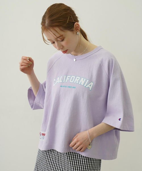 Champion（チャンピオン）の「MILKFED.×CHAMPION CALIFORNIA S/S TEE（Tシャツ/カットソー・レディース・ブラック/ライトブルー/オートミール/ライトパープル・S/M）」の19枚目の写真