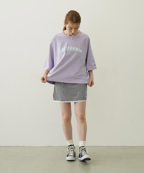 Champion（チャンピオン）の「MILKFED.×CHAMPION CALIFORNIA S/S TEE（Tシャツ/カットソー・レディース・ブラック/ライトブルー/オートミール/ライトパープル・S/M）」の22枚目の写真