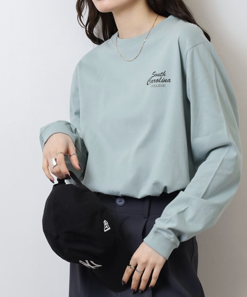 MODISH GAZE(モディシュガゼ)の「MODISH GAZE バックサークルロゴロンT(Tシャツ/カットソー・メンズ・ホワイト/グリーン系1/アッシュグレー/ブラック・M/L)」の18枚目の写真