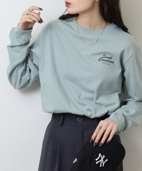 MODISH GAZE(モディシュガゼ)の「MODISH GAZE バックサークルロゴロンT(Tシャツ/カットソー・メンズ・ホワイト/グリーン系1/アッシュグレー/ブラック・M/L)」の19枚目の写真
