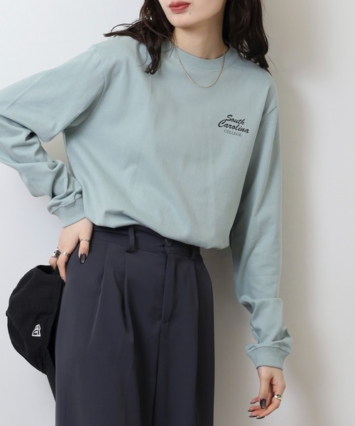 MODISH GAZE(モディシュガゼ)の「MODISH GAZE バックサークルロゴロンT(Tシャツ/カットソー・メンズ・ホワイト/グリーン系1/アッシュグレー/ブラック・M/L)」の20枚目の写真