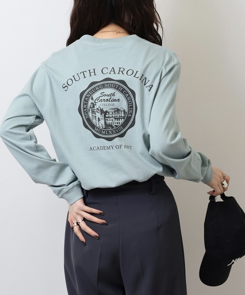 MODISH GAZE(モディシュガゼ)の「MODISH GAZE バックサークルロゴロンT(Tシャツ/カットソー・メンズ・ホワイト/グリーン系1/アッシュグレー/ブラック・M/L)」の21枚目の写真