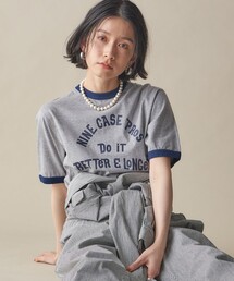 SHIPS NINE CASE:〈洗濯機可能〉プリント リンガー TEE