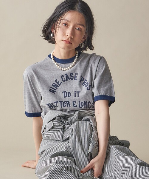 【関税込み】Broken Telephone キッズ トップス & Tシャツ セール】SHIPS NINE CASE:〈洗濯機可能〉プリント リンガー TEE