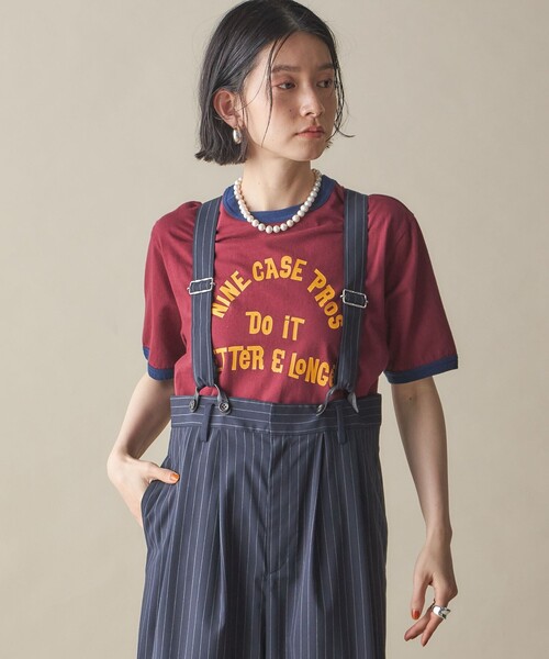 SHIPS（シップス）の「SHIPS NINE CASE:〈洗濯機可能〉プリント リンガー TEE（Tシャツ/カットソー・レディース・グレー/ワイン・ONE SIZE）」の18枚目の写真