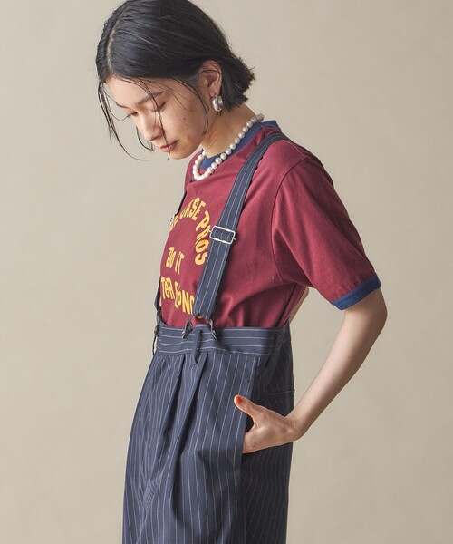 tシャツ SHIPS NINE CASE:「洗濯機可能」プリント リンガー TEE レディース SHIPS tシャツ NINE CASE:「洗濯機可能」プリント リンガー TEE
