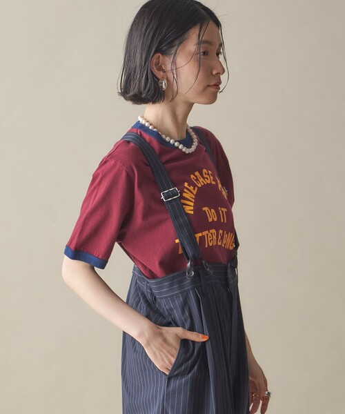 SHIPS（シップス）の「SHIPS NINE CASE:〈洗濯機可能〉プリント リンガー TEE（Tシャツ/カットソー・レディース・グレー/ワイン・ONE SIZE）」の15枚目の写真