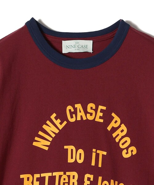 SHIPS（シップス）の「SHIPS NINE CASE:〈洗濯機可能〉プリント リンガー TEE（Tシャツ/カットソー・レディース・グレー/ワイン・ONE SIZE）」の9枚目の写真