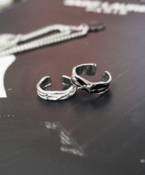 NO WAY(ノーウェイ)の「/ブラックトーンデザインリングセット/2点セット(RZ)(リング・レディース・A/B・FREE)」の7枚目の写真