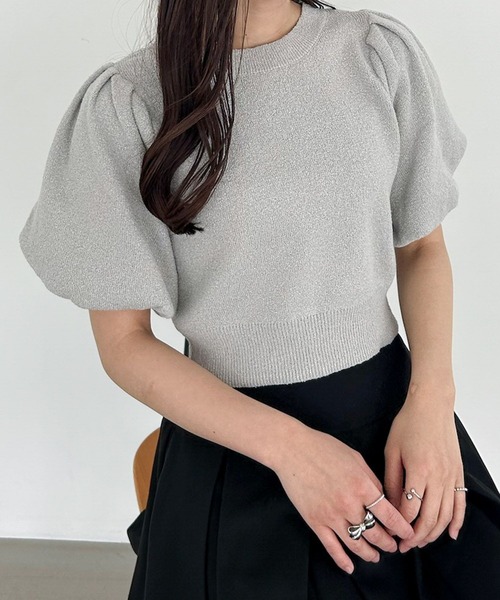 Heather（ヘザー）の「バルーンスリーブニット　326337（ニット/セーター・レディース・グレー/オフホワイト/イエロー・FREE）」の10枚目の写真
