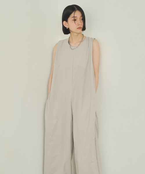 kha:ki(カーキ)の「「KHA:KI / カーキ」 Q.Dジャンプスーツ Q.D JUMPSUITS(つなぎ/オールインワン・レディース・オリーブ/チャコールグレー/ライトグレー・1/2)」の16枚目の写真