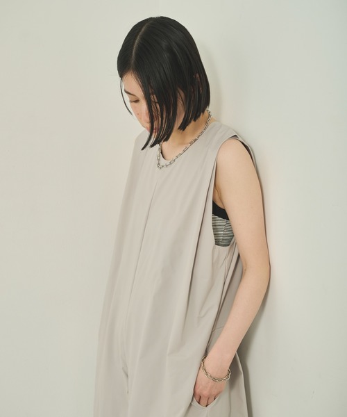kha:ki(カーキ)の「「KHA:KI / カーキ」 Q.Dジャンプスーツ Q.D JUMPSUITS(つなぎ/オールインワン・レディース・オリーブ/チャコールグレー/ライトグレー・1/2)」の17枚目の写真