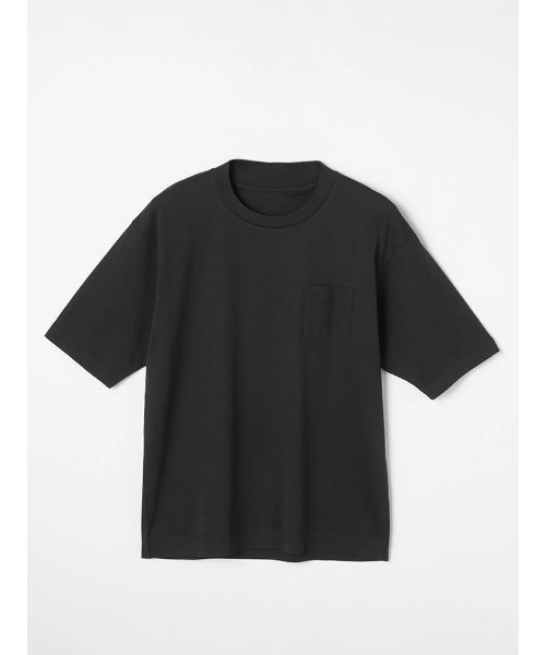 Perfect Suit FActory(パーフェクトスーツファクトリー)の「リブスタート シルケット半袖Tシャツ(Tシャツ/カットソー・メンズ・ブラック/ホワイト/ライトグレー・M/L/LL)」の2枚目の写真