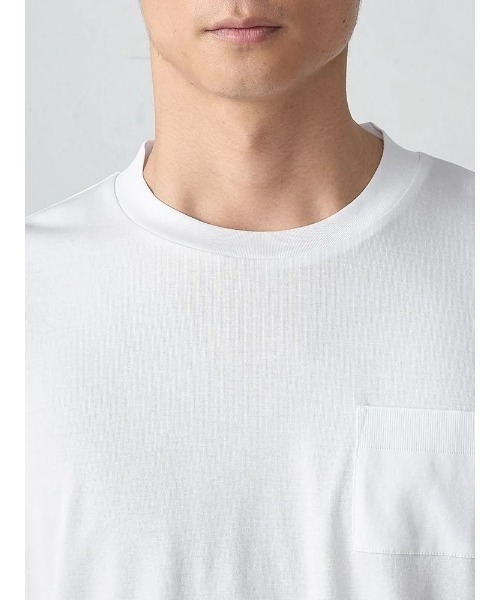 Perfect Suit FActory(パーフェクトスーツファクトリー)の「リブスタート シルケット半袖Tシャツ(Tシャツ/カットソー・メンズ・ブラック/ホワイト/ライトグレー・M/L/LL)」の7枚目の写真