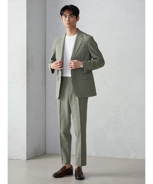 Perfect Suit FActory(パーフェクトスーツファクトリー)の「リブスタート シルケット半袖Tシャツ(Tシャツ/カットソー・メンズ・ブラック/ホワイト/ライトグレー・M/L/LL)」の12枚目の写真
