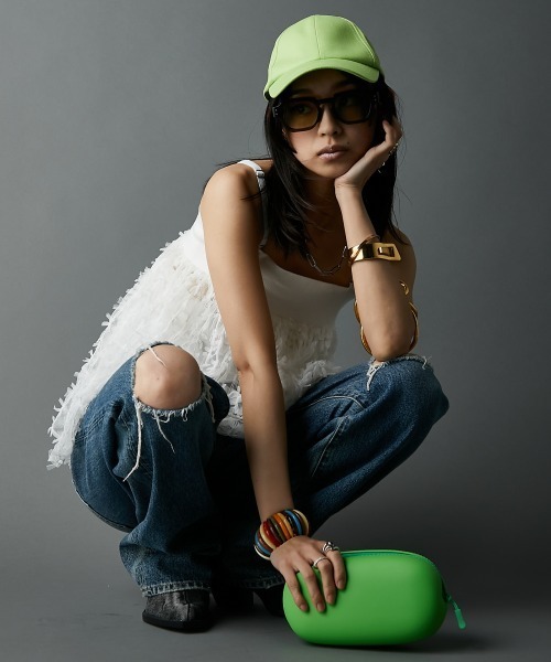 GEVS.(ジェイヴィス)の「シアーキャミソール<大きいサイズ有>GEVS.(キャミソール・レディース・ブラック/オフホワイト・L/M/5L/4L/3L/LL)」の7枚目の写真
