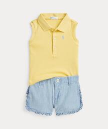 POLO RALPH LAUREN CHILDRENSWEAR（ポロ ラルフ ローレン チルドレンズウェア）の「コットン ポロシャツ & シャンブレー ショートパンツ セット（その他ベビーウェア）」