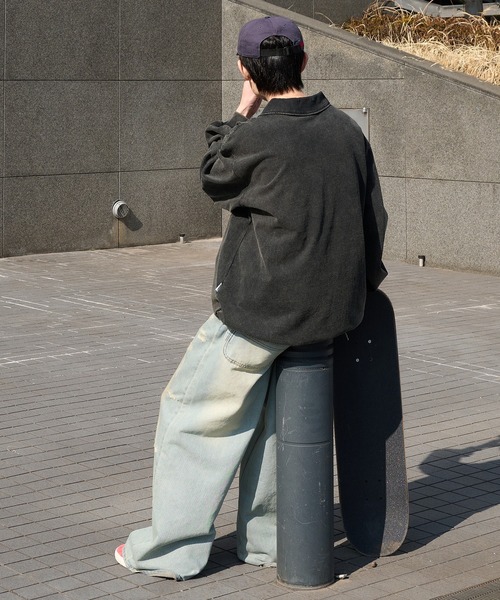 Perushu(ペルーシュ)の「Vintage like v neck polo longt shirt ヴィンテージライクVネックポロロンT(ポロシャツ・メンズ・ベージュ/ネイビー/ブラック/グレー・MEDIUM/LARGE)」の19枚目の写真