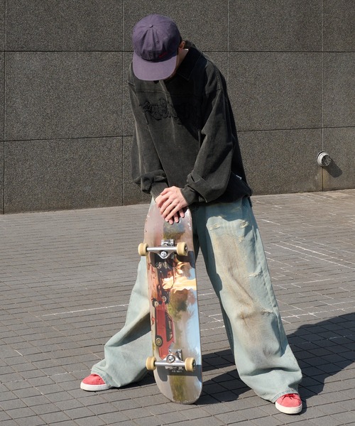 Perushu(ペルーシュ)の「Vintage like v neck polo longt shirt ヴィンテージライクVネックポロロンT(ポロシャツ・メンズ・ベージュ/ネイビー/ブラック/グレー・MEDIUM/LARGE)」の18枚目の写真