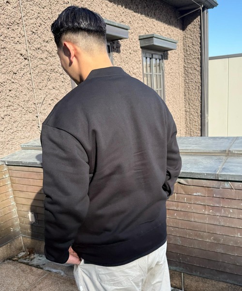 Romon（ロマン）の「Romon Loose Fit Sweat Cardigan（カーディガン/ボレロ・レディース・ダークブラウン/ブラック・L/M/XL）」の4枚目の写真