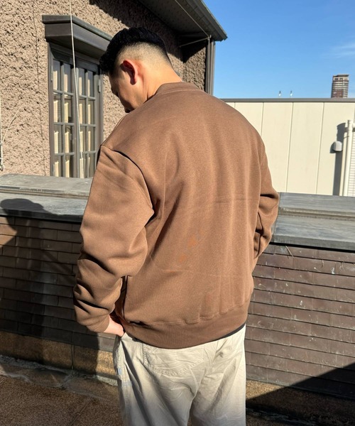 Romon（ロマン）の「Romon Loose Fit Sweat Cardigan（カーディガン/ボレロ・レディース・ダークブラウン/ブラック・L/M/XL）」の7枚目の写真