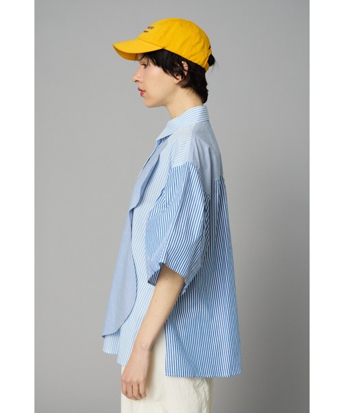 ブラウス シャツ ERICO collaboration illustration oversized shirt レディース ERICO collaboration illustration oversized shirt – AVENCHUMU