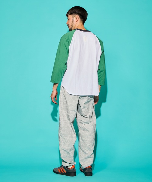 WALLA WALLA SPORT(ワラワラスポーツ)の「3/4 BASEBALL TEE 3-TONE / 3/4 ベースボールT 3トーン(Tシャツ/カットソー・メンズ・ネイビー/マスタード/グリーン/スミクロ・X-LARGE/XX-LARGE/XXX-LARGE/LARGE/MEDIUM/SMALL)」の6枚目の写真