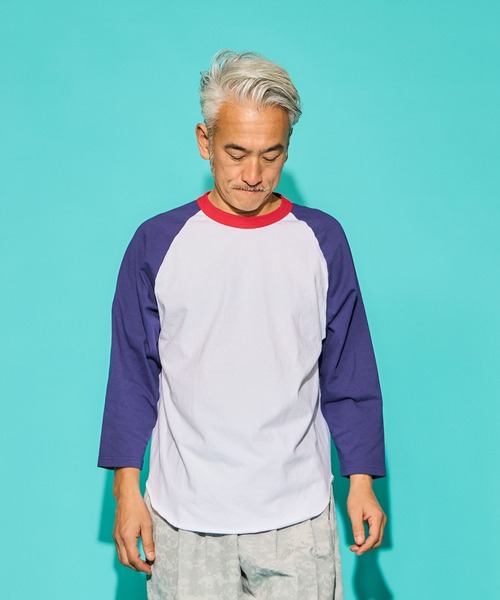 WALLA WALLA SPORT(ワラワラスポーツ)の「3/4 BASEBALL TEE 3-TONE / 3/4 ベースボールT 3トーン(Tシャツ/カットソー・メンズ・ネイビー/マスタード/グリーン/スミクロ・X-LARGE/XX-LARGE/XXX-LARGE/LARGE/MEDIUM/SMALL)」の18枚目の写真
