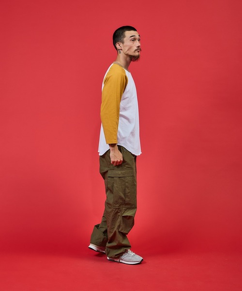 WALLA WALLA SPORT(ワラワラスポーツ)の「3/4 BASEBALL TEE 3-TONE / 3/4 ベースボールT 3トーン(Tシャツ/カットソー・メンズ・ネイビー/マスタード/グリーン/スミクロ・X-LARGE/XX-LARGE/XXX-LARGE/LARGE/MEDIUM/SMALL)」の20枚目の写真