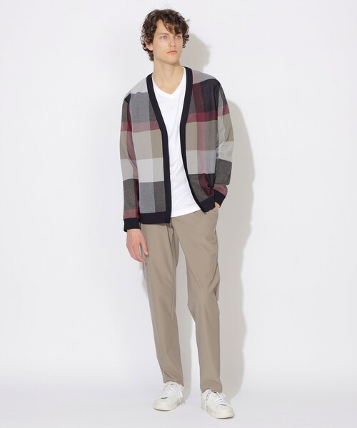 BLACK LABEL CRESTBRIDGE（ブラックレーベル・クレストブリッジ）の「【WEB・一部店舗限定】クレストブリッジチェックインレーキナガシカーディガン（カーディガン/ボレロ・メンズ・ベージュ系その他6/ダークネイビー・M）」の9枚目の写真