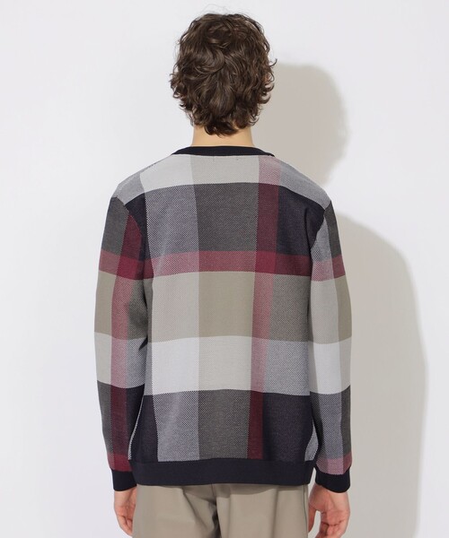 BLACK LABEL CRESTBRIDGE（ブラックレーベル・クレストブリッジ）の「【WEB・一部店舗限定】クレストブリッジチェックインレーキナガシカーディガン（カーディガン/ボレロ・メンズ・ベージュ系その他6/ダークネイビー・M）」の11枚目の写真