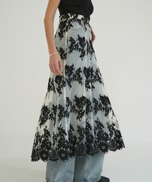 CLANE（クラネ）の「SHEER FLOWER LACE SKIRT（スカート）」