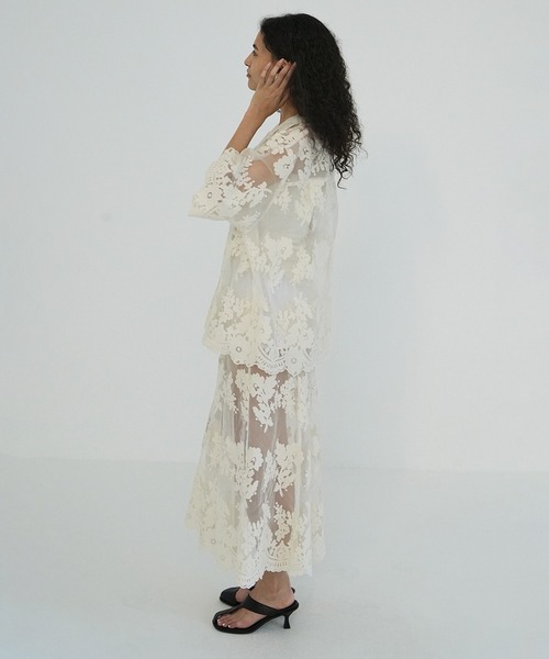CLANE(クラネ)の「SHEER FLOWER LACE SKIRT(スカート・レディース・その他/アイボリー・1/0/2)」の8枚目の写真