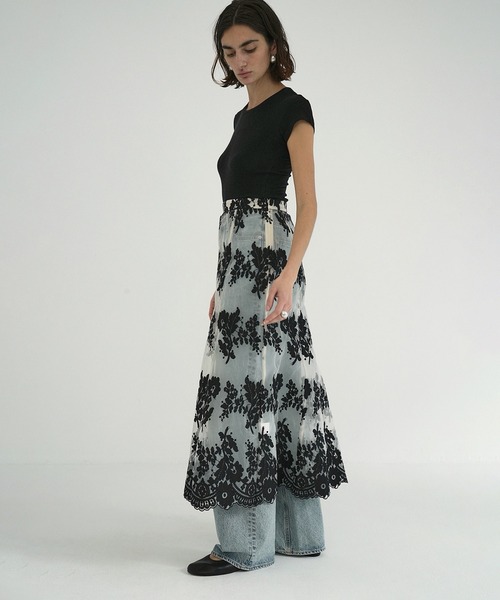 CLANE(クラネ)の「SHEER FLOWER LACE SKIRT(スカート・レディース・その他/アイボリー・1/0/2)」の14枚目の写真
