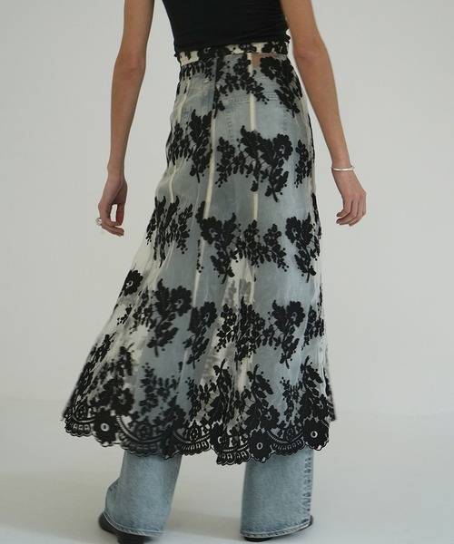 CLANE(クラネ)の「SHEER FLOWER LACE SKIRT(スカート・レディース・その他/アイボリー・1/0/2)」の17枚目の写真