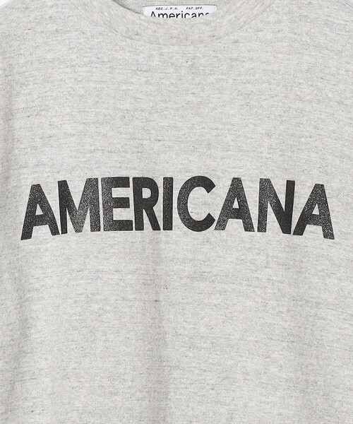 セール】Americana/アメリカーナ ラフィー丸胴 ロゴプリントT