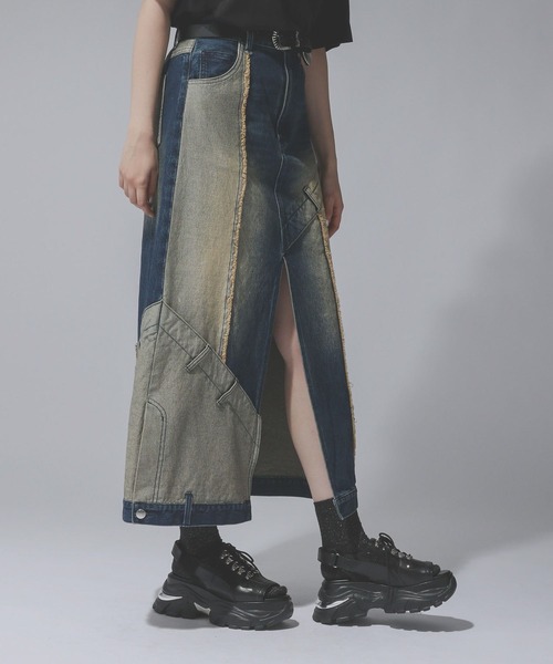 HARE（ハレ）の「サイコウチクデニムスカート(HARE)（デニムスカート・レディース・ブルー/ブラック・FREE）」の17枚目の写真