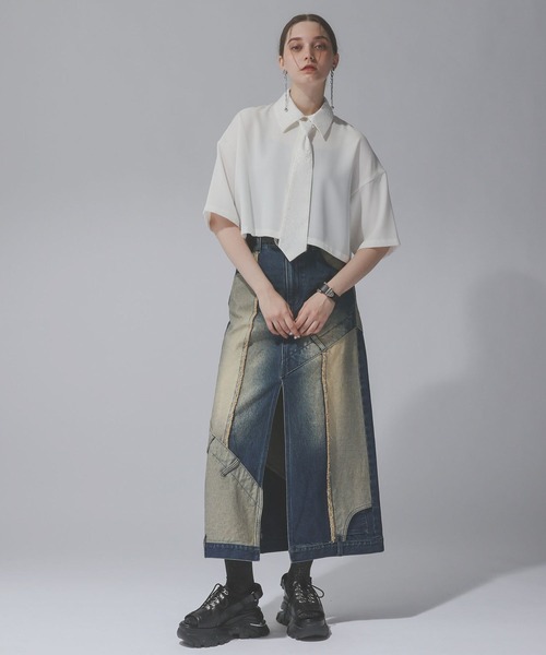 HARE（ハレ）の「サイコウチクデニムスカート(HARE)（デニムスカート